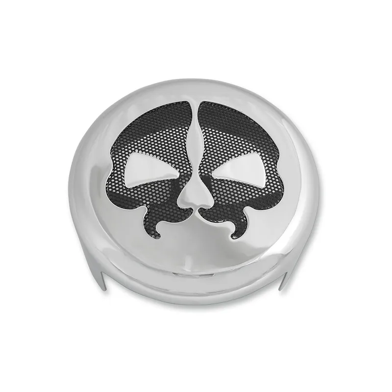 Versand Am Gleichen Tag Drag Specialties Hupenabdeckung Ø117,5mm Chrom Skull f. Harley