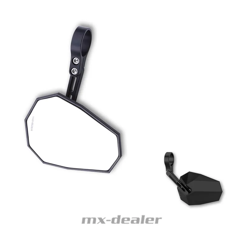 Echt HIGHSIDER Stealth-X5 Lenkerendenspiegel Rückkspiegel Kurz Racing Stück