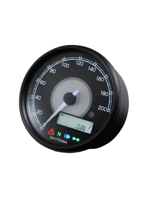 DAYTONA "VELONA80" Tachometer 200 KM/H MPH, weiße LED, schwarz Preisknaller