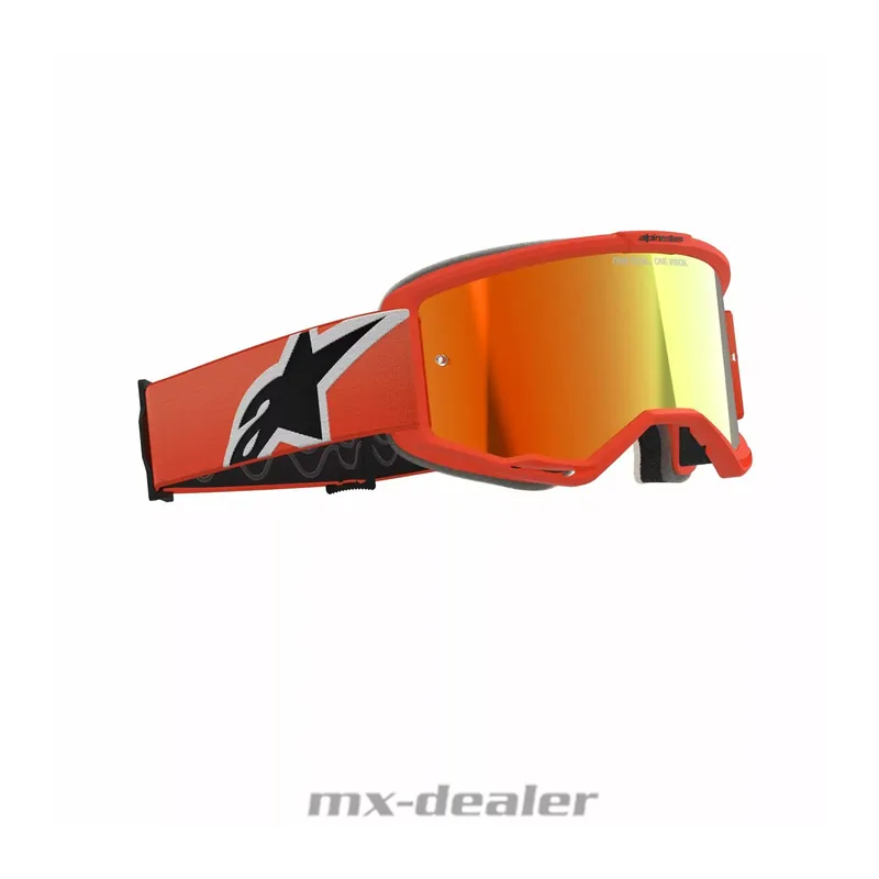 Saisonangebot Alpinestars MX Brille Vision 5 Corp Orange verspiegelt Motocross Enduro Cross