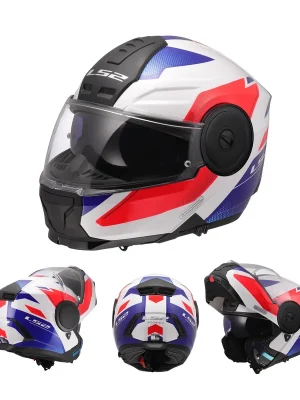 Beliebt LS2 Klapphelm Scope II Motorrad Helm Duria weiß blau gloss FF902 Tourenhelm Urban XL (61-62cm)