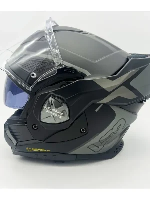 LS2 FF901 Advant X Metryk Titanium Matt Klapphelm Motorrad Helm + dunkles Visier S (55-56cm) Heißes Angebot