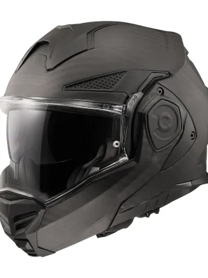 Direktkauf LS2 FF901 Advant X Carbon Schwarz Matt Klapphelm Motorrad Helm + dunkles Visier M (57-58cm)