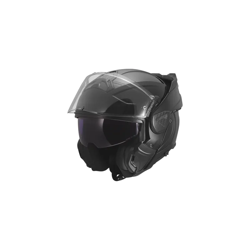 Expressversand LS2 Klapphelm Advant II Solid Schwarz Glanz FF910 Motorrad Helm Integralhelm L (59-60cm)