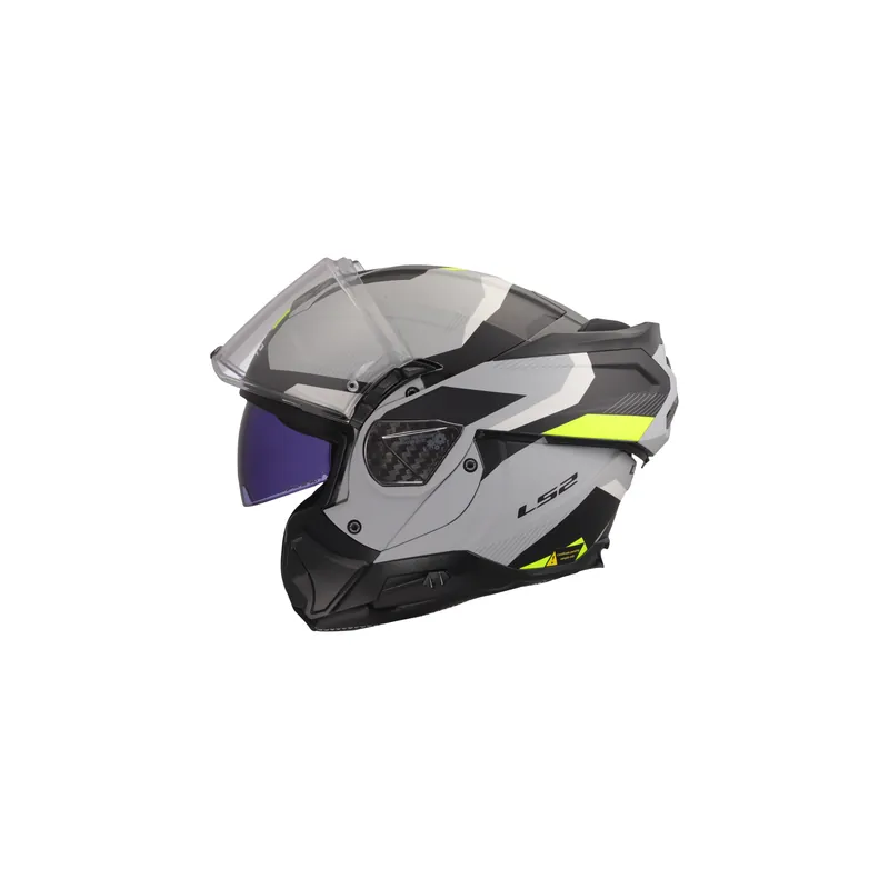 LS2 Klapphelm Advant II Triple Grau Gelb Matt FF910 Motorrad Helm Integralhelm S (55-56cm) Top-Angebot