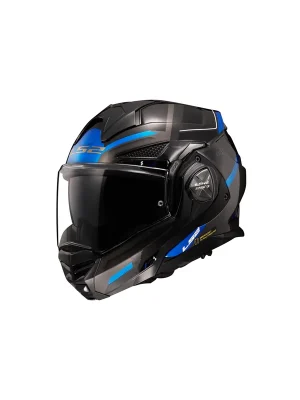 Echt LS2 Klapphelm Advant X Spectrum Schwarz Titan Blau FF901 Motorrad Helm + dunkles Visier