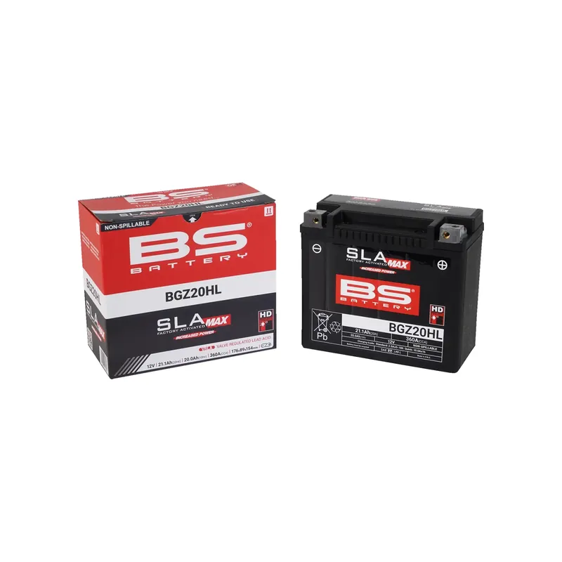 Direktkauf BS Battery AGM Batterie BGZ20HL SLA MAX für Harley Wartungsfrei werkseitig aktiviert