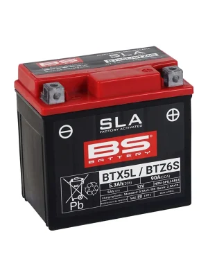 BS Battery Motorradbatterie 12V BTX5L 5AH 90A AGM wartungsfrei werksakt. Billig