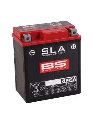 BS Battery Motorradbatterie 12V BTZ8V 7AH 120A AGM wartungsfrei werksakt. Aktuell