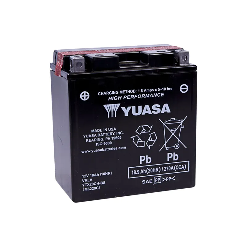 Jetzt Kaufen Yuasa Motorradbatterie 12V YTX20CH-BS 18AH 270A AGM wartungsfrei m. Säurepack