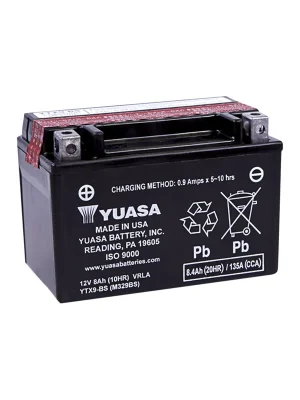 Sofort Bestellen Yuasa Motorradbatterie 12V YTX9-BS 8AH 135A AGM wartungsfrei m. Säurepack