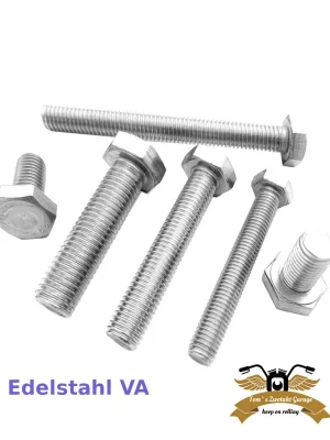 10 x Sechskantschraube M5 x 20 DIN 933 V2A Edelstahl Mofa Moped Schneller Versand