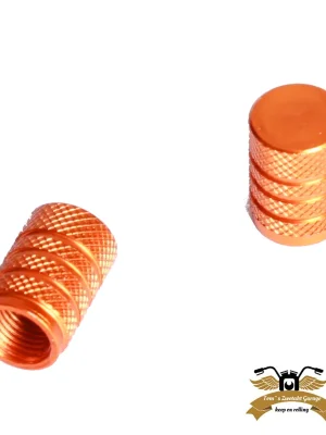 Sichere Zahlung 2 x Ventilkappe Ventildeckel Aluminium orange Mofa Moped KFZ