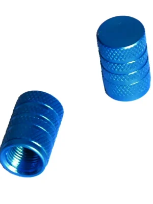 2 x Ventilkappe Aluminium blau Mofa Moped KFZ Heißes Angebot