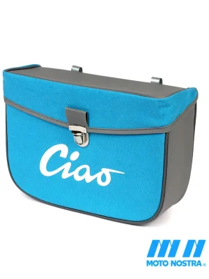 Satteltasche Piaggio Ciao türkis Moto Nostra 305 x 220 x 90 mm mit Halterung Top-Angebot