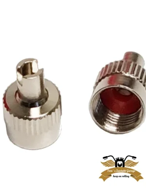 2 x Ventilkappe Metall mit Dichtung und Ausdreher Geprüft