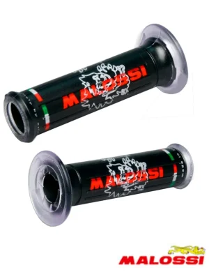 Lenkergriffe Griffe Lion schwarz 22/24mm - 125mm mit Sticker -Malossi- Aktuell